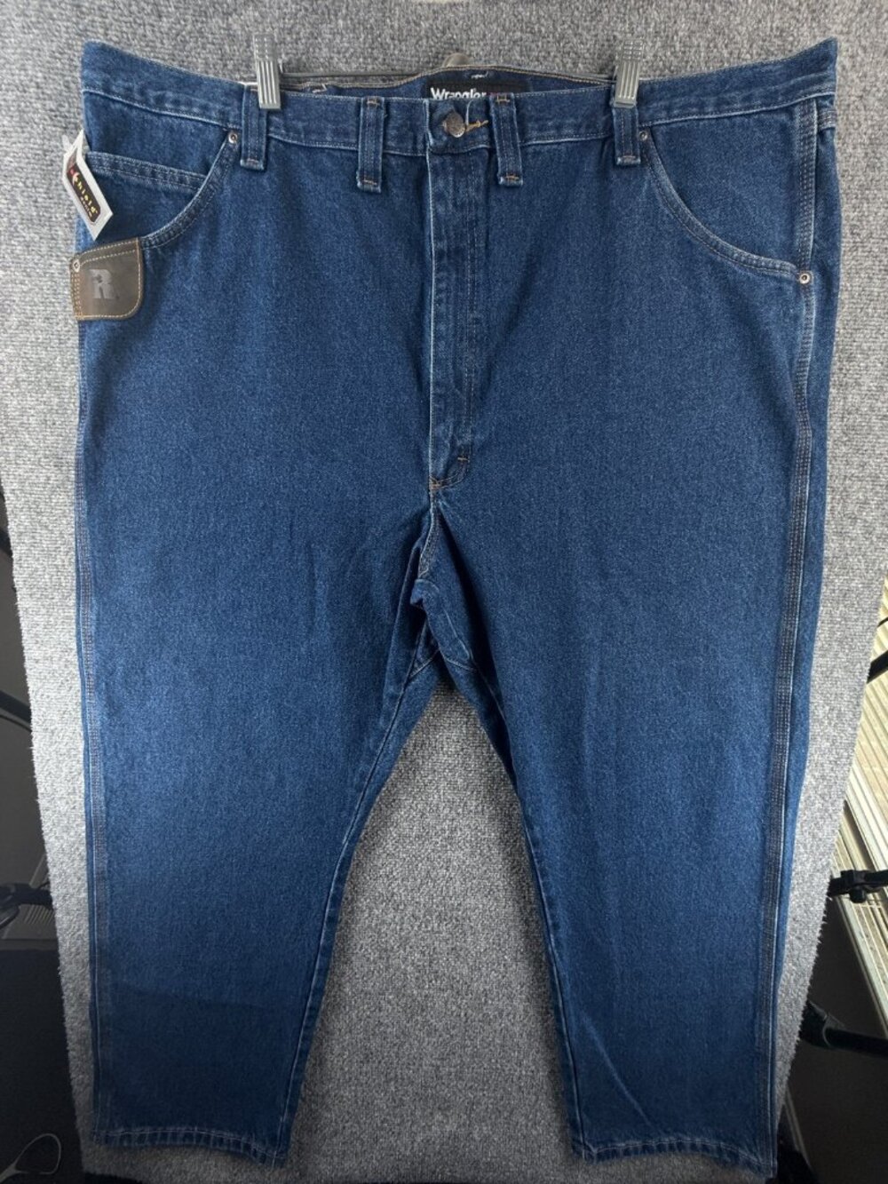NWT Wrangler Riggs Jeans Men 48x30 Carpenter Blue Straight Leg Work Workwear